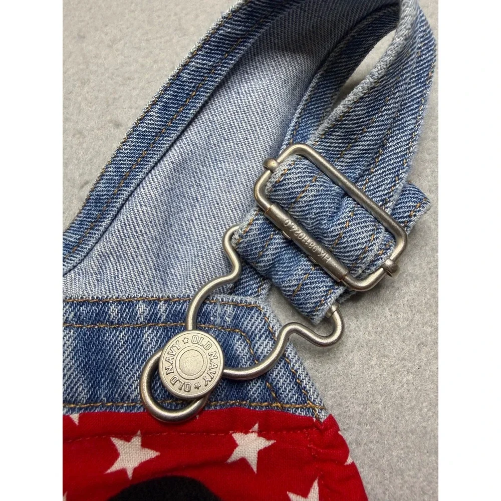 Old‎ Navy Overalls Toddler 2T Blue Mickey Mouse 4th of July Summer Shortalls